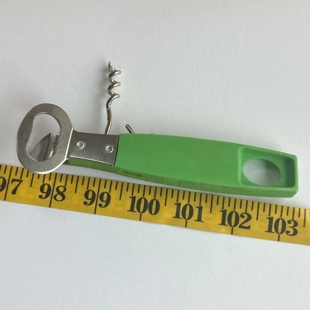 💚💛 VNTG Bottle opener corkscrew merry mushroom vibes 70s retro Tupperware ish